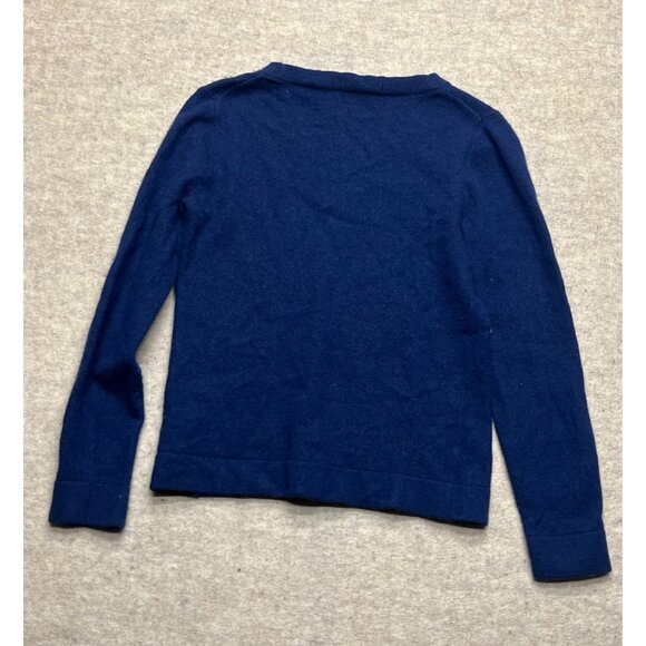 J.Crew Blue Teddie Crewneck Wool Blend Long Sleeve Sweater Women's Size 2 - Picture 5 of 7